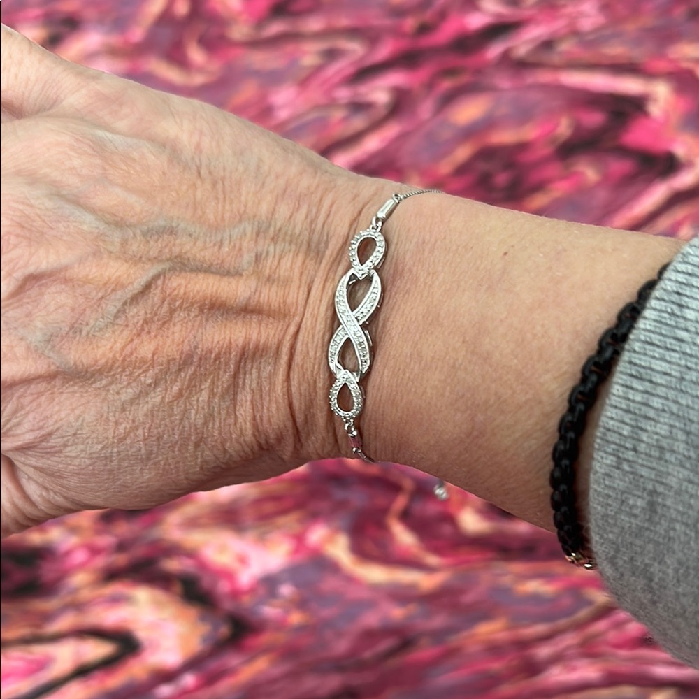 Elegant Silver Infinity Bracelet